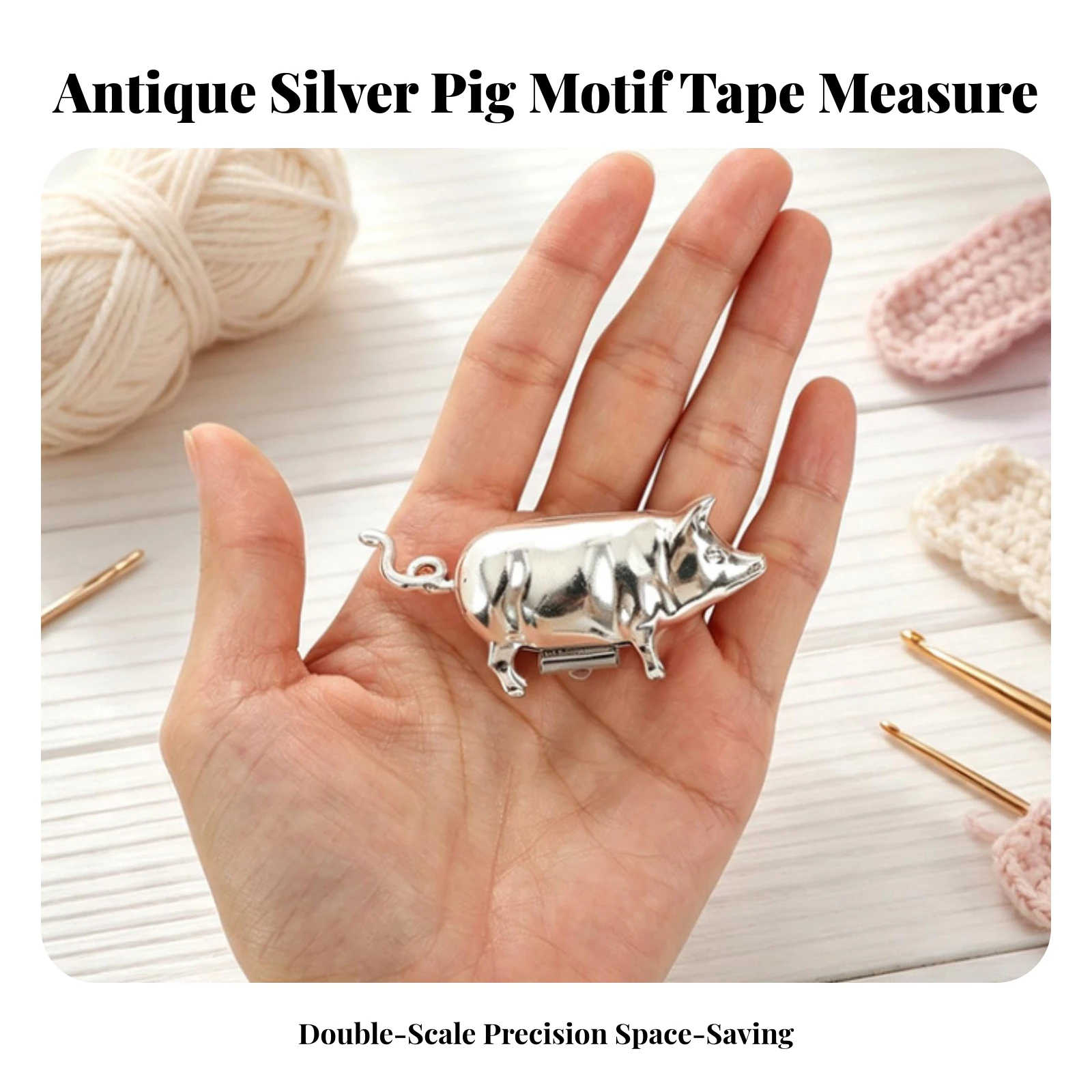 2 Pieces Retractable Tape Measure Compact Pocket Tape Measure Tool Two-sidedScale Portable for Tailors, Sewing, Tailoring