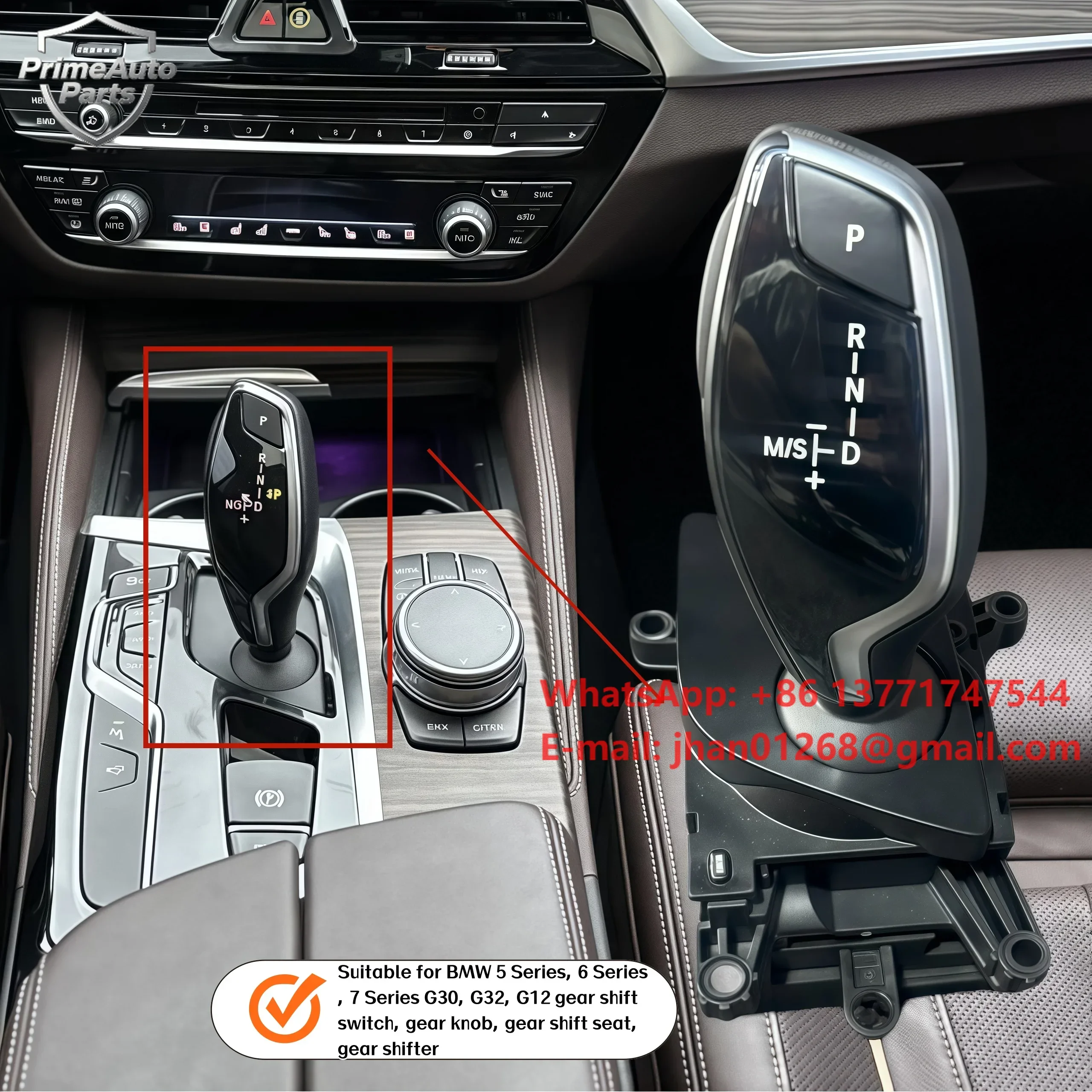 

Premium OEM Gear Knob & Shift Lever W/ Reverse Paddle - for 5 Series 525i/530i/535i/540i & 7 Series G12 Control Center