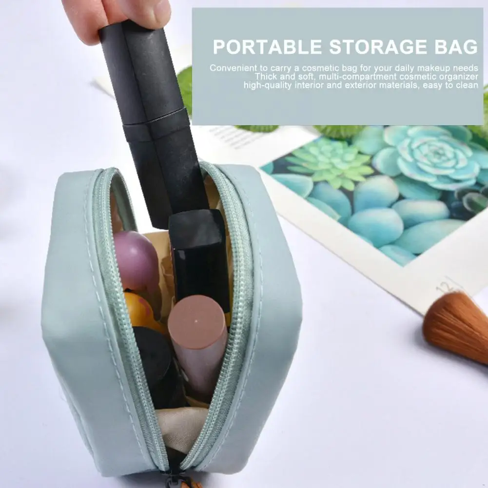 Borsa per cosmetici piccola da 10cm Mini Organizer per custodia per trucco portatile per pennelli per trucco rossetti borsa da viaggio per accessori