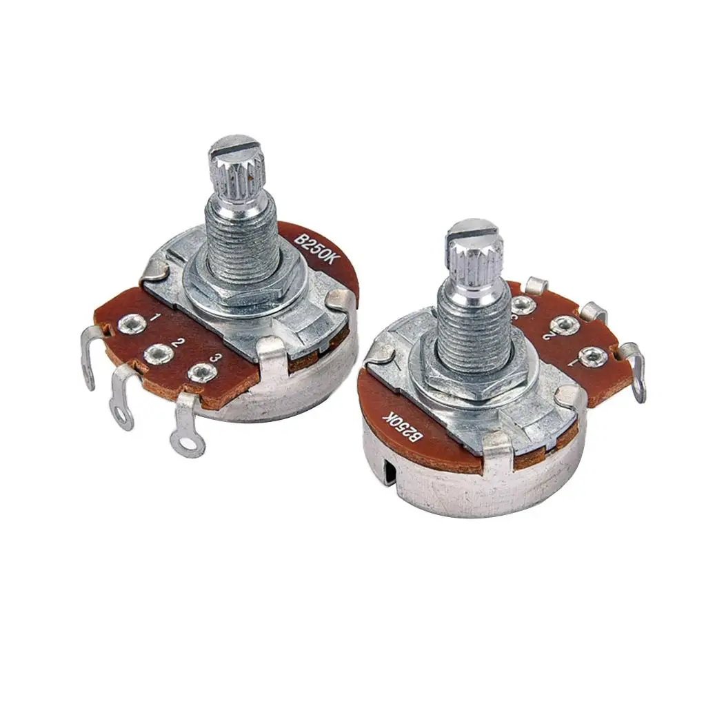 2 Pieces Clubfoot Push Pull Control Pot for Electric Bass 1.22 X 1.14 X 0.94 Inches