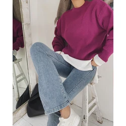 Women's Pink Slim Cardigan Sweater Coat Y2k Blouse Tops Korean Fashion Jacket Autumn Winter Long Sleeve Ladies New Woman Oem Tee