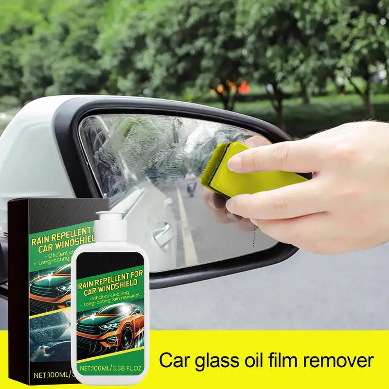 

Car Glass Cleaner 100ml Car Oil Film Cleaner Spray Multipurpose Streak Free Car Window Cleaner For SUV Glass Navigation Screens