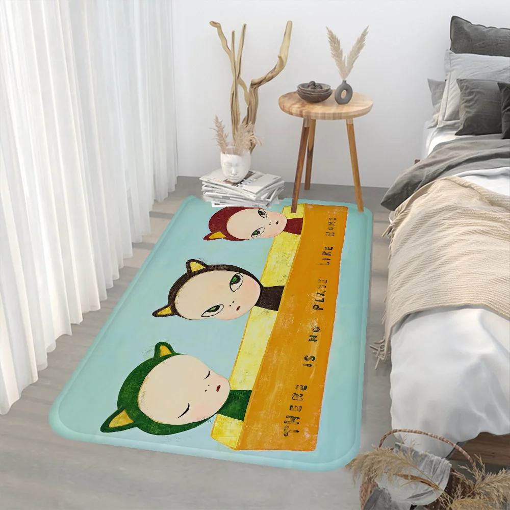 Yoshitomo Nara Floor Mat Non-Slip Laundry Room Mat Laundry Decor Balcony Child Living Room Bedside Mats