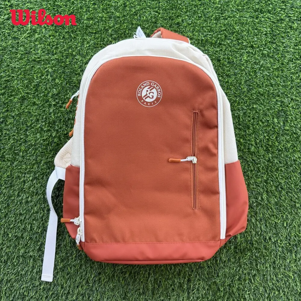 

Wilson 2025 Roland Garros Team Backpack Tennis Bag Multi-Functional Large Capacity Shoulder Sports Backpack for Men and Women