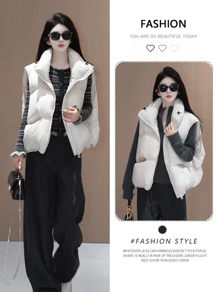 Capispalla per donna in cotone con colletto alla coreana allentato Svel per donna Winter Faion Design 2025 Vintage Sle Pure Color