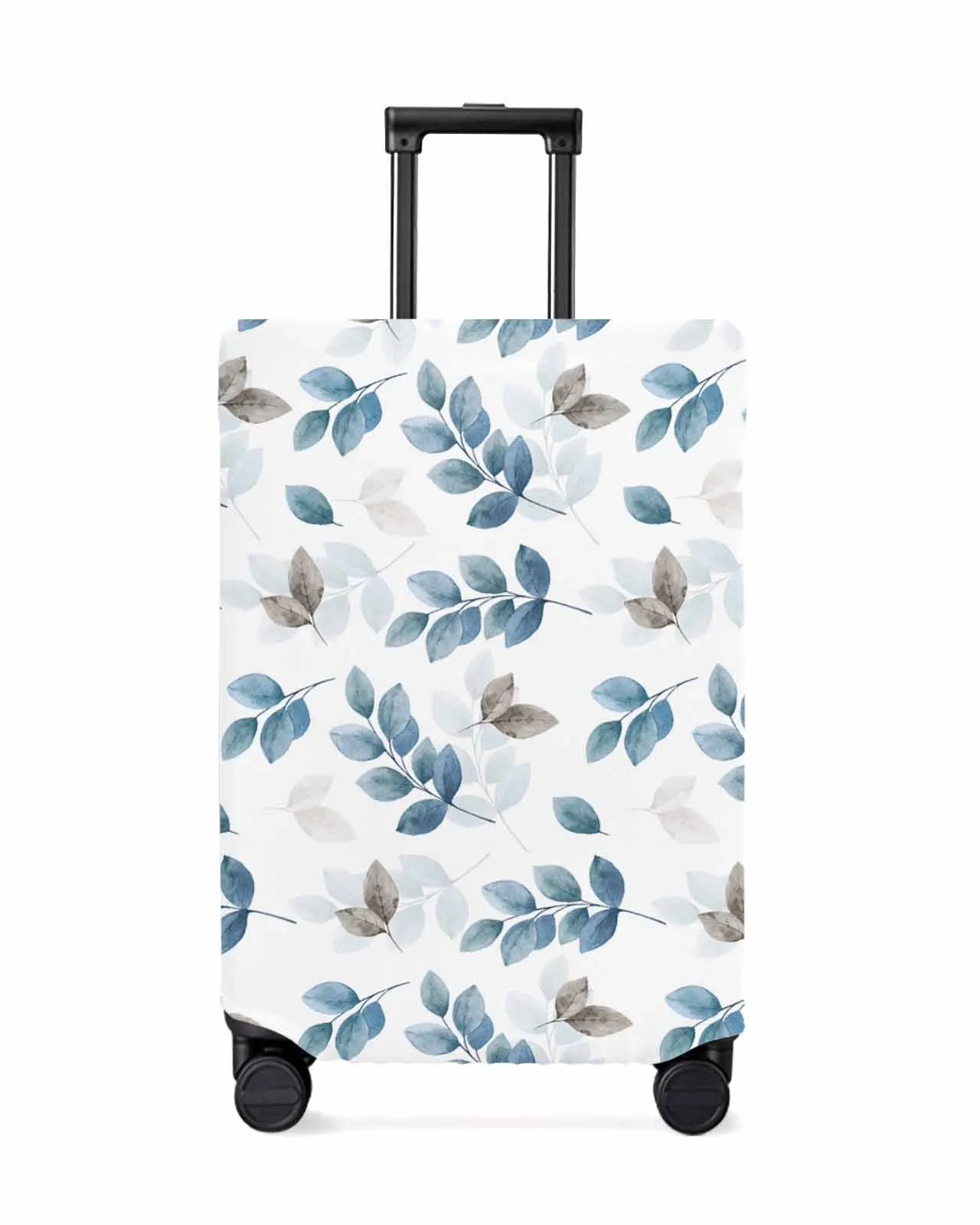 Leaves Blue Eucalyptus Leaves Stretch Suitcase Protector Baggage Dust Case Cover For 18-32 Inch Travel