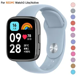 Silicone Loop Strap For Redmi Watch 3 lite Sport Band For Xiaomi Mi Watch3 Active Wristband Bracelet 20/22mm correa accessories