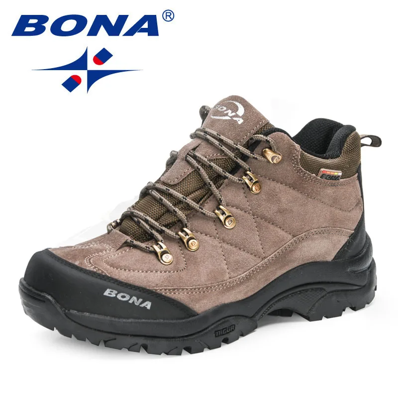 BONA 2023 New Designers Non-slip Wear-resistant Breathable Hiking Shoes Men Outdoor High-quality Jogging Walking Shoe Mansculino