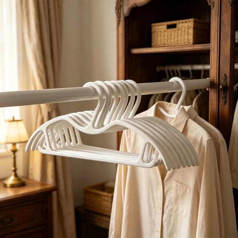 Short Neck Non-mark Clothes Hanger, Anti-shoulder Bump Heavy Duty Garment Rack Organizer for Sweaters, Mark-free Drying Holder.