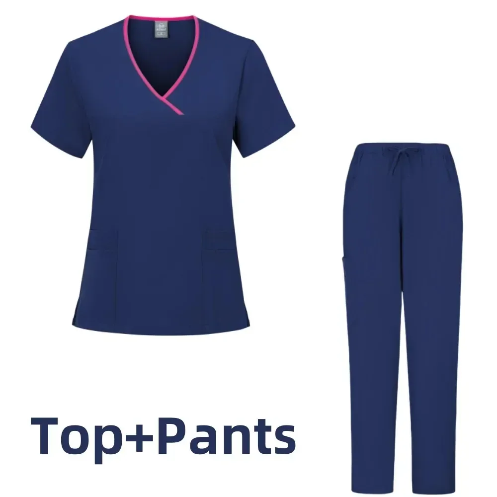 

Top1 Hot Selling White Color Polyester Spandex Straight Jean Cut Pants Custom Medical Scrubs Uniforms Medical Uniforms Women