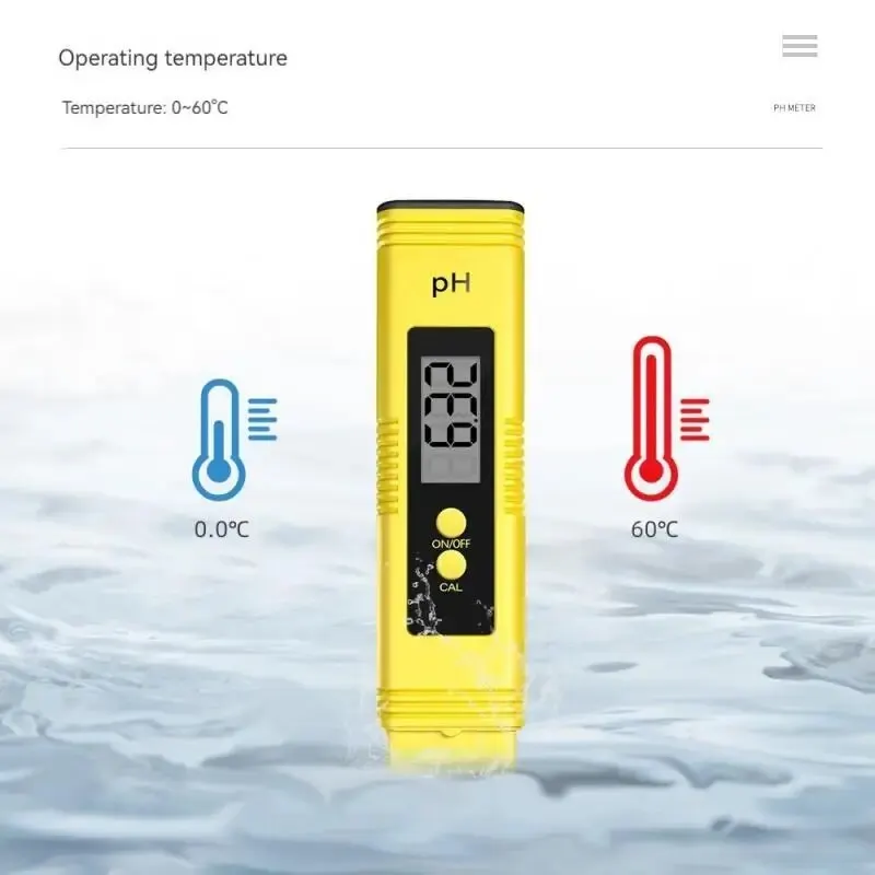 Water Quality Tester High Precision PH Meter: 0.01 PH Accuracy 0-14 PH Measurement Range Perfect for Aquariums Swimming Pools