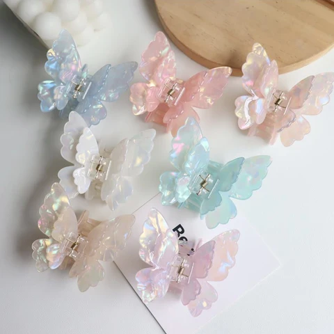 Pearlescent Butterfly Hair Claw