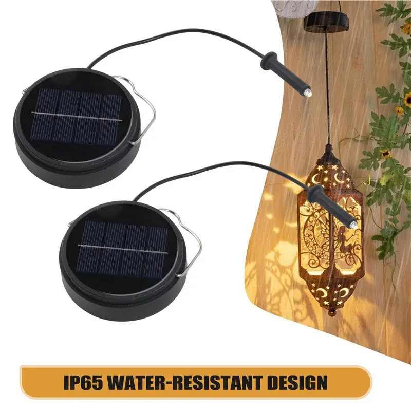 HRBAJ-8Pack 600Mah Solar Lights Replacement Top For Outdoor Lantern Lights Waterproof For Garden, Yard,DIY Birthday Gifts