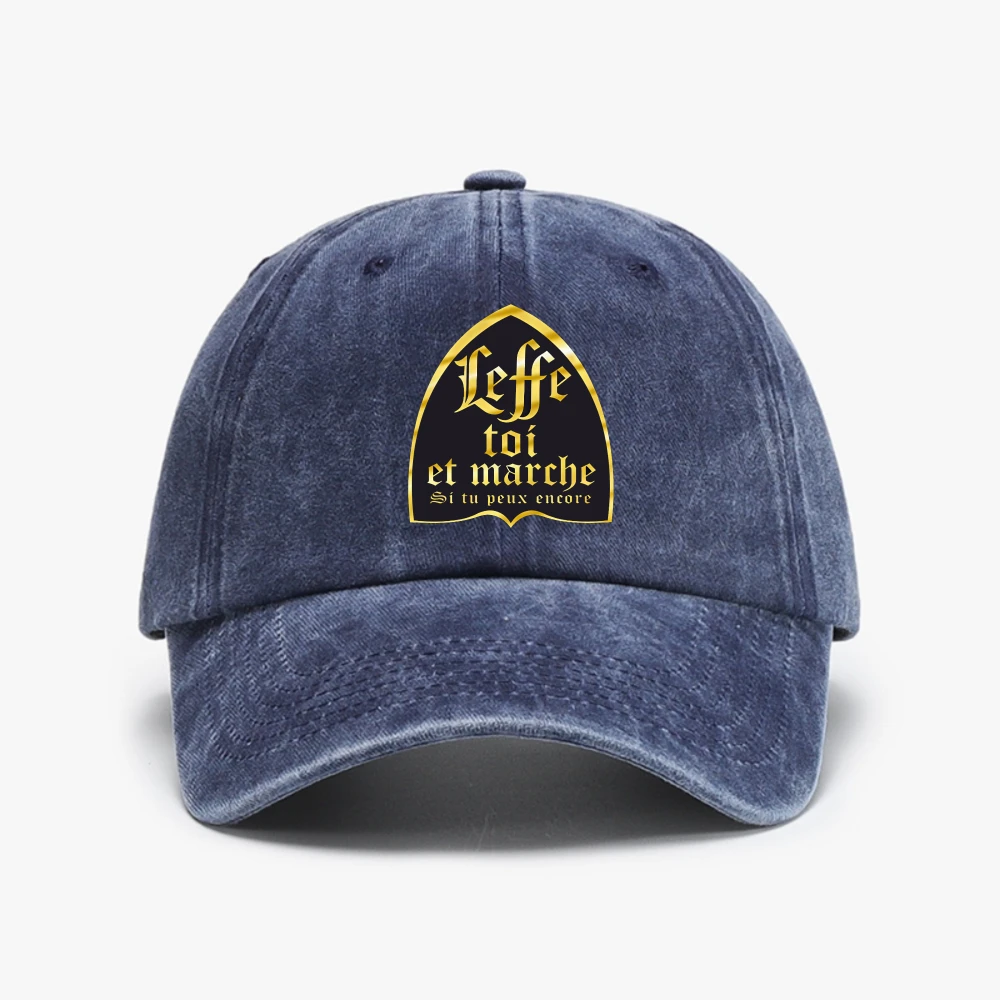 Leffe Yourself And Walk If You Still Can hat French Text Beer Alcohol Drinking Lovers Baseball Cap Fashion soft top cowboy hats