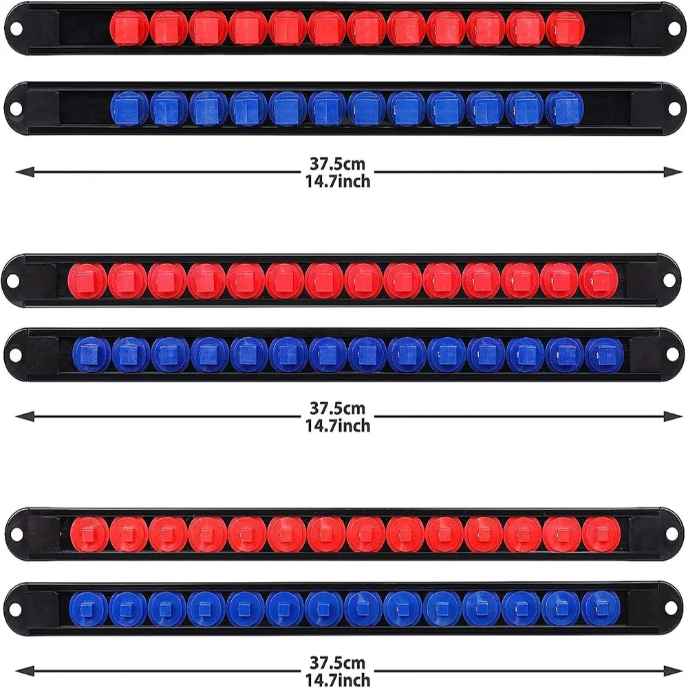 1PCS 360° Swivel ABS Socket Organizer 1/4 Inch 3/8 Inch 1/2 Inch Premium Quality Socket Clip Rail Holder for Tools