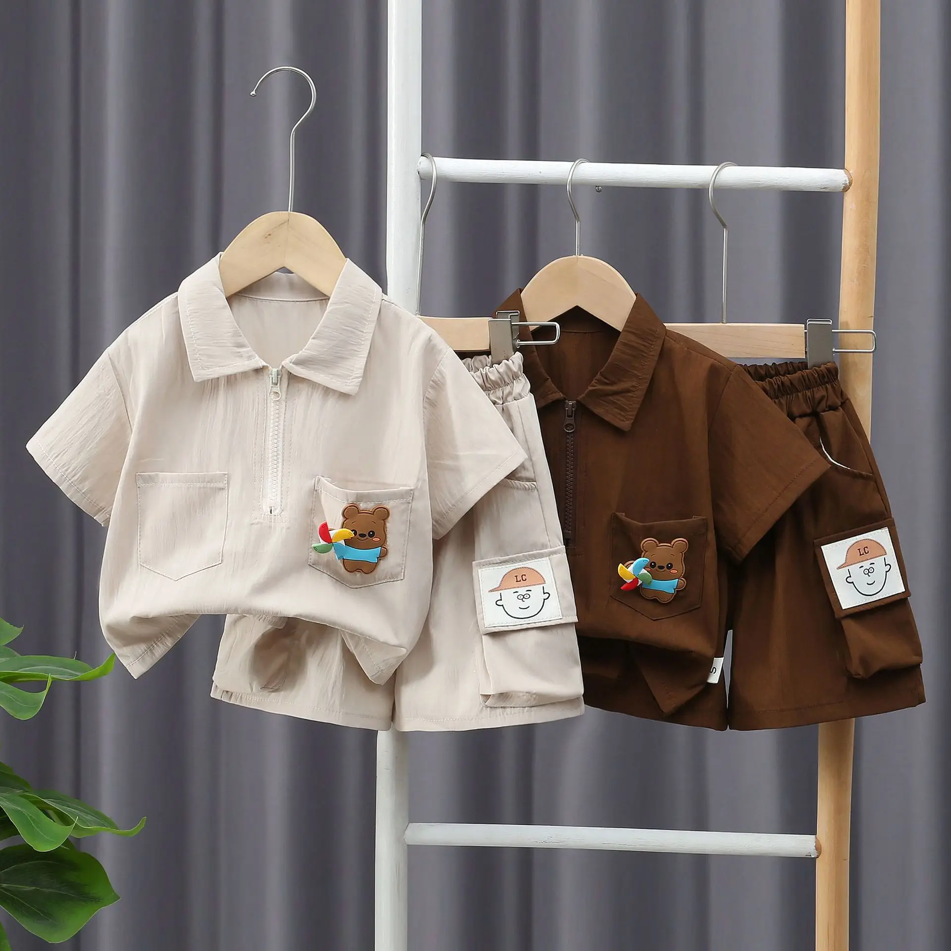 

Boys Polo Shirts Clothes Sets Summer 2025 Children T-shirts Shorts 2pcs Sports Suit For Baby Tracksuits Kids Short Outfits 4 5Y