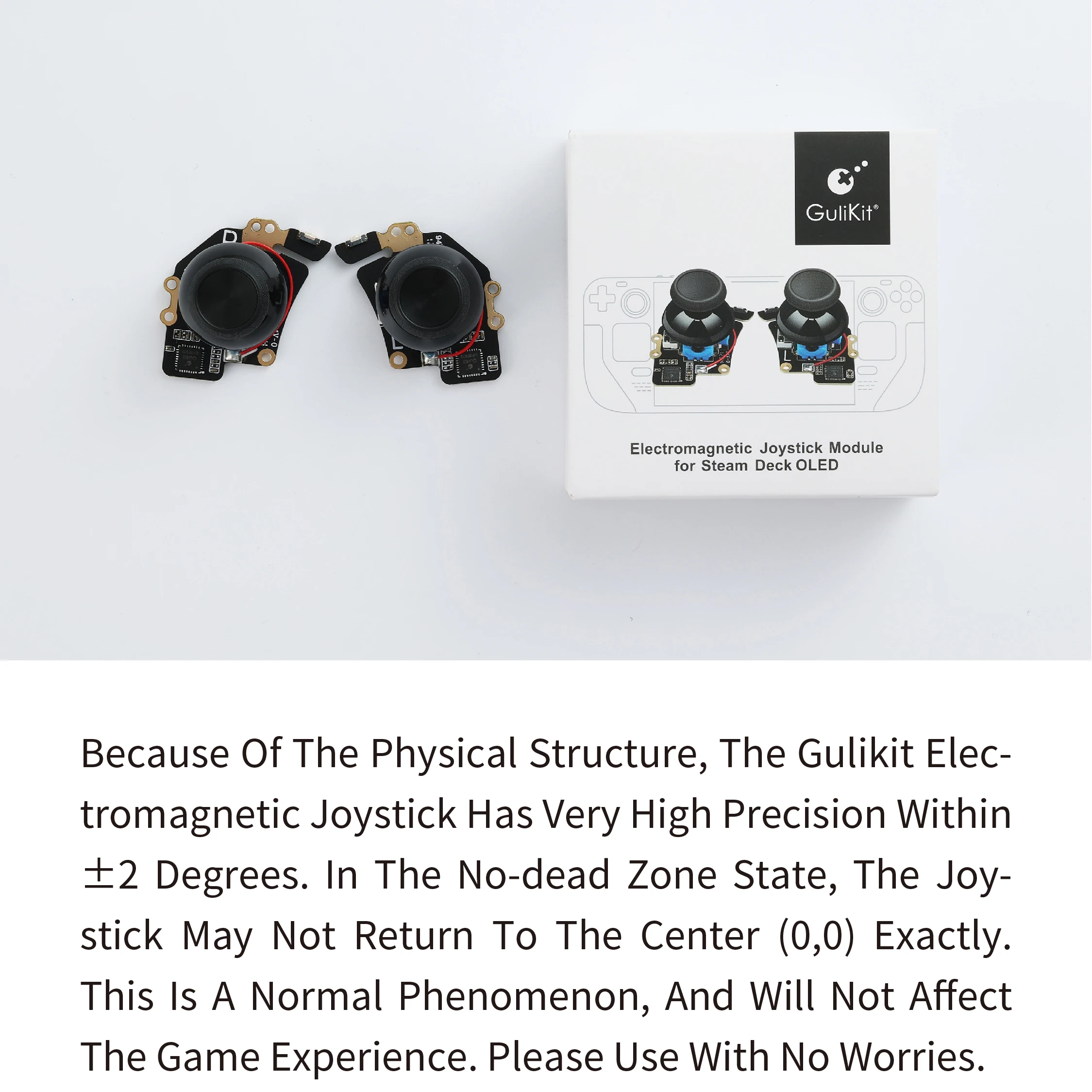 Gulikit SD05 電磁ジョイスティックモジュール スチームデッキ OLED 用 ドリフトスティックデザインなし 修理交換用