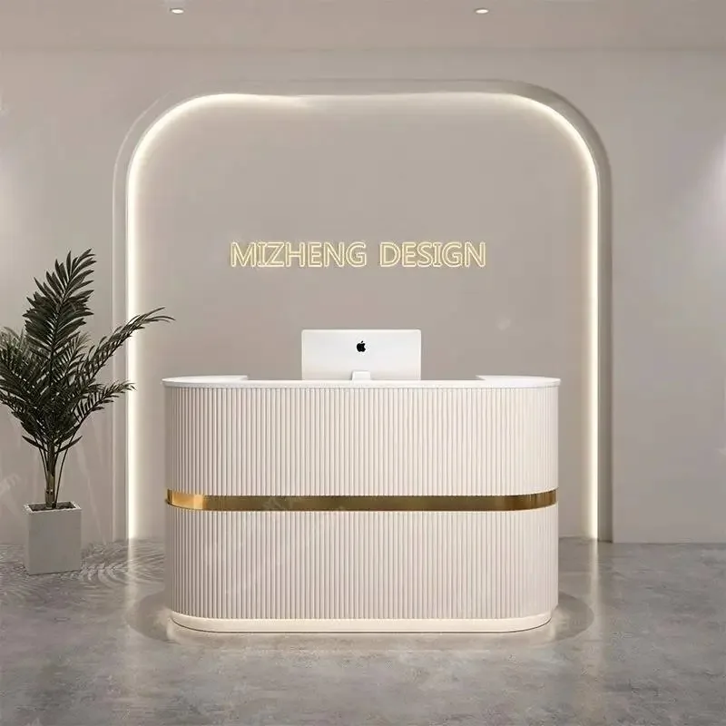 Large Counter Reception Desks Beauty Aesthetics Office Computer Reception Desks Luxury Business Bancone Da Reception Furniture