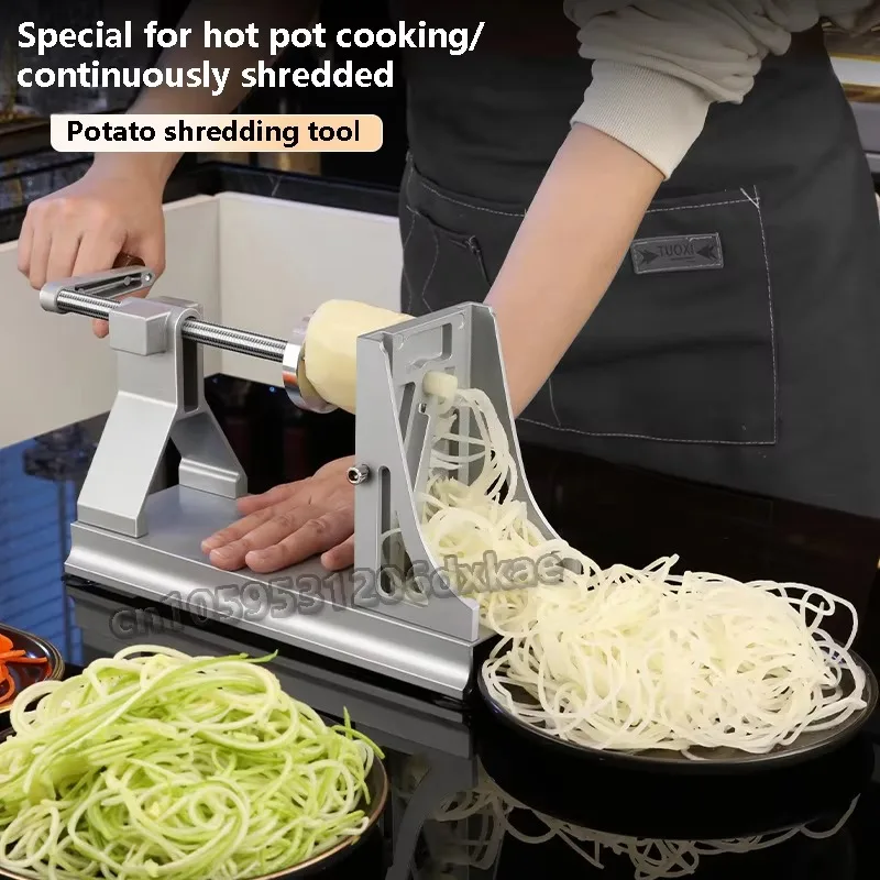 

【Fashionable】Multifunctional Rotating edded Potatoes Grater Thousand Wire Grater Turnip Strip Slice Hand-Cranking Slicer Flak