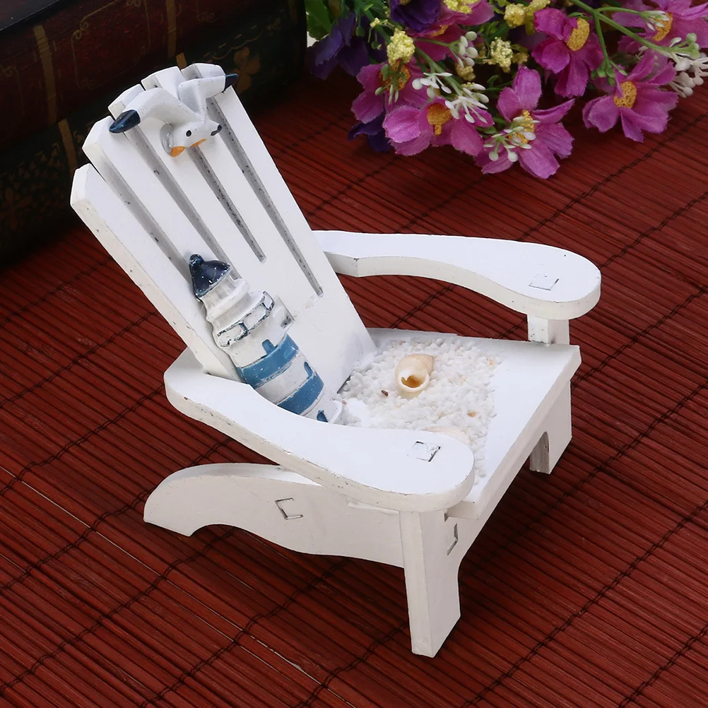 

4pcs Beach Chair Ornaments Mini Mediterranean Decoration Set For Home Office Desk Table Balcony Decor Micro Landscape