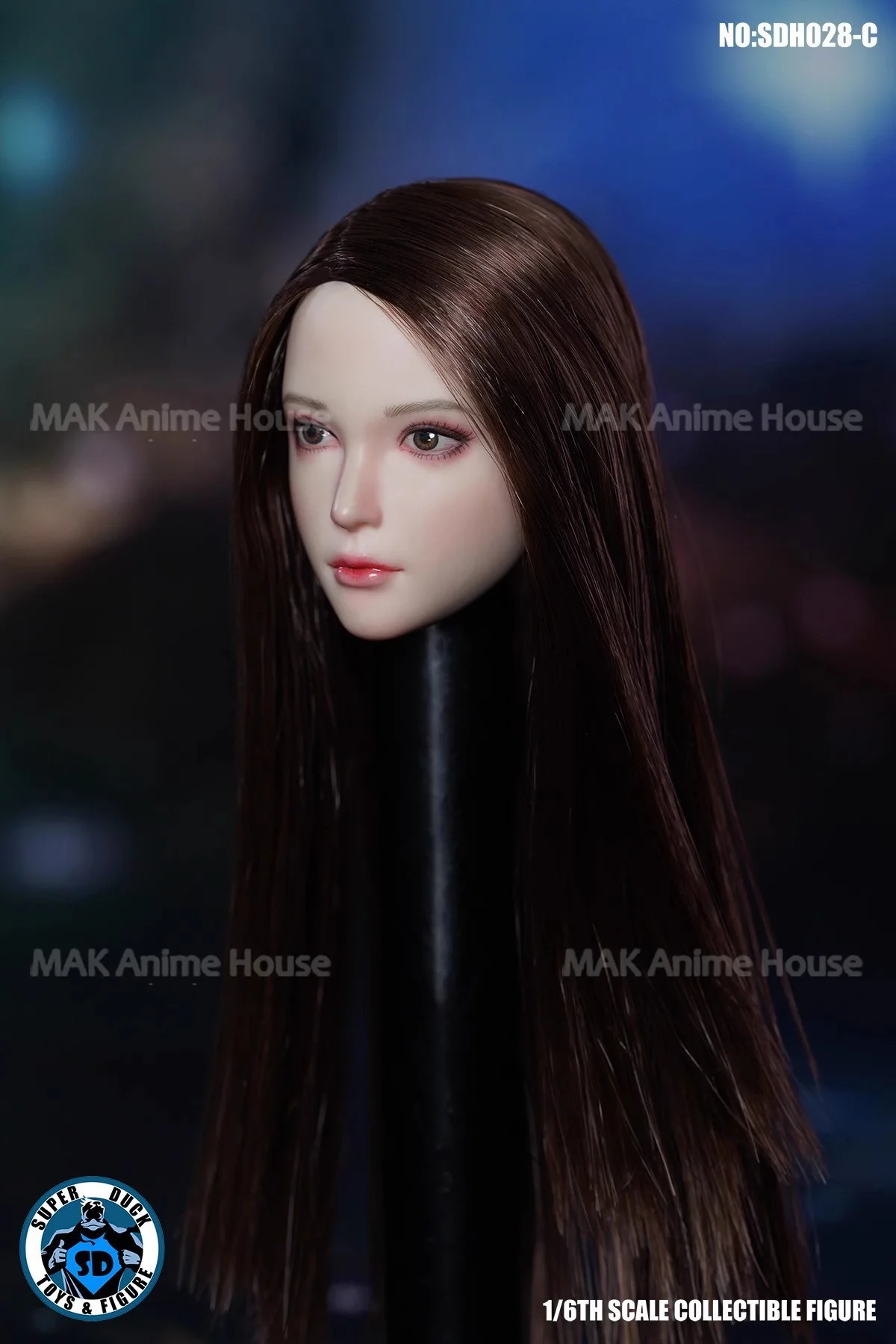 En Stock SUPER DUCK SDH028 1/6 mujer pelo largo Twintails cabeza esculpida modelo apto para cuerpo de figura de acción pálida soldado de 12 pulgadas