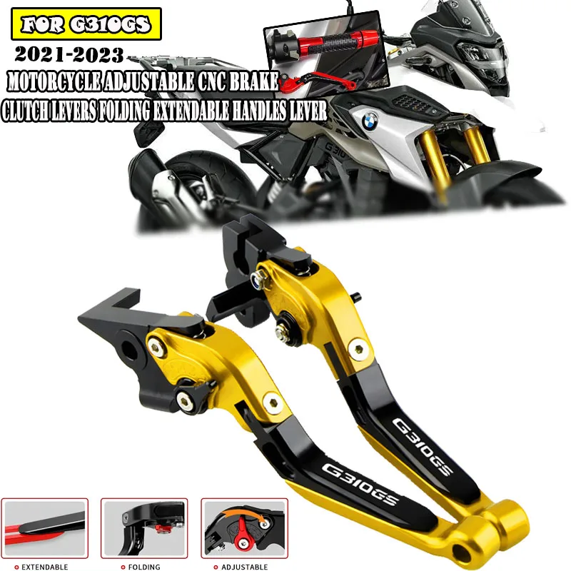For G310GS G 310GS G310 GS G 310 GS 2021-2023 Motorcycle Adjustable CNC Brake Clutch Levers Folding Extendable Handles Lever