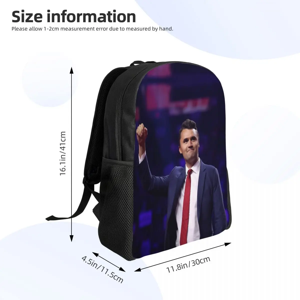 حقيبة ظهر تشارلي كيرك للأطفال لمرحلة ما قبل المدرسة ورياض الأطفال للبنين والبنات #4