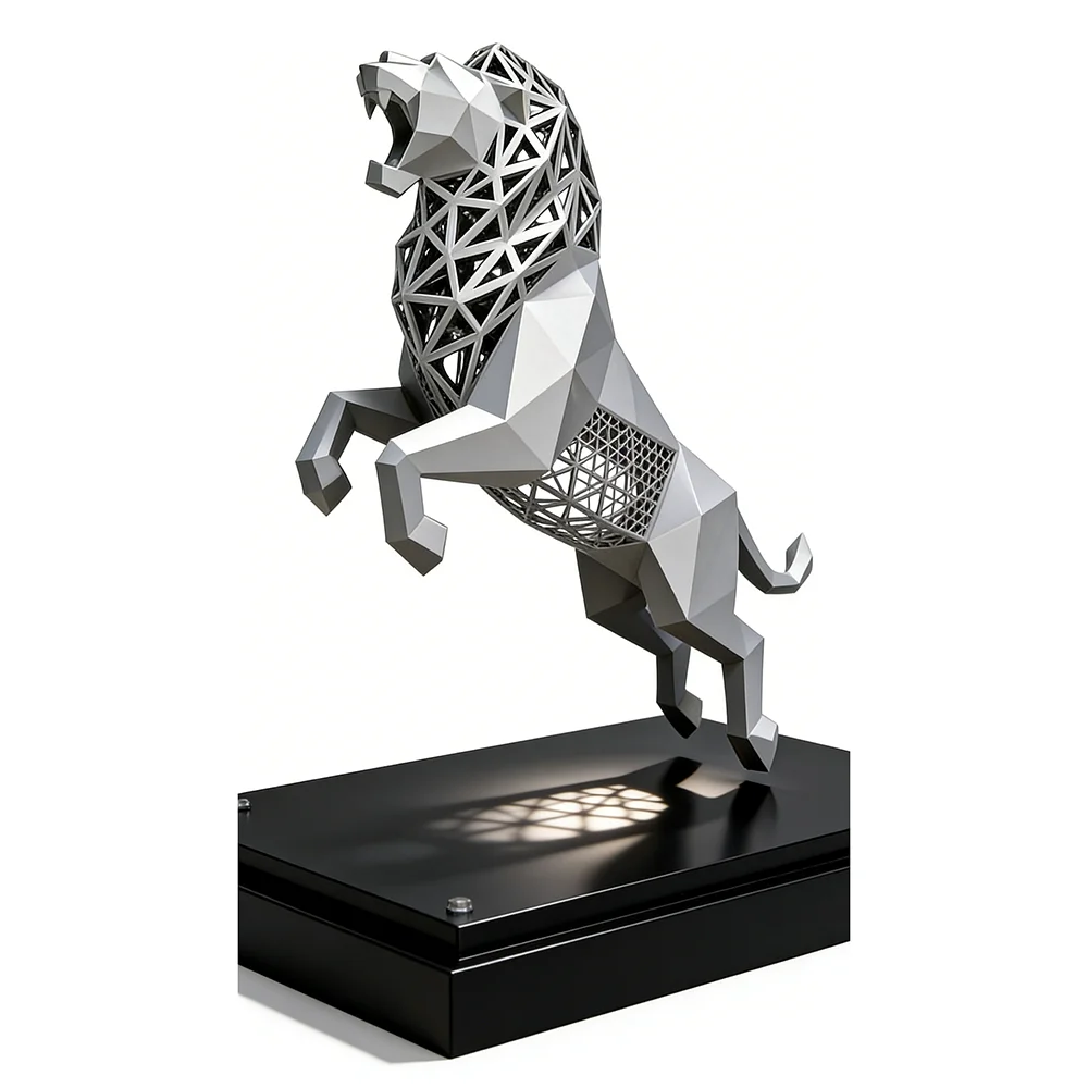 カスタムSLM金属3Dプリントサービスによる、精巧な動物アー - Art Craft Lion のレビューと価格
