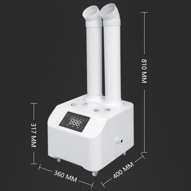 Humidificador ultrasónico Industrial, difusor humidificador de aire de gran capacidad de 20 KG/H, generador de niebla de humedad inteligente comercial, pulverizador de 110V