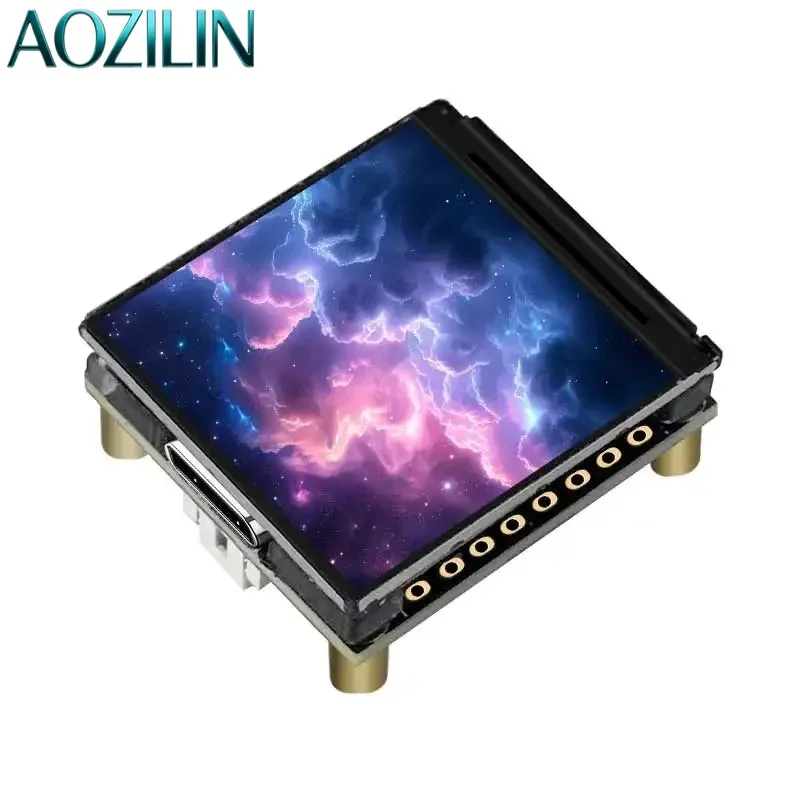 AOZILIN 1.3‑Inch ST7789 240×240 LCD ESP32‑S3 Dev Board QMI8658 Gyro Sensor SD Slot LVGL Mini‑TV For IoT Electronic DIY Project