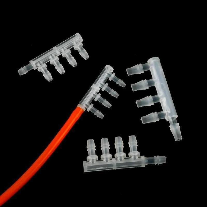 3~25PCS 2.4~9.5mm Plastic Equal Dia 5-Ways Connectors 8-4mm 6~10-Ways Irrigation System Pipe Joints Aquarium Tank Connector
