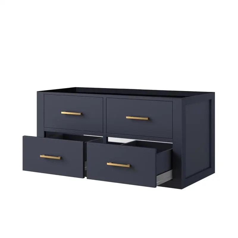 Meja Rias Kamar Mandi Tunggal Biru 36-Inci dengan Kedalaman 22-Inci