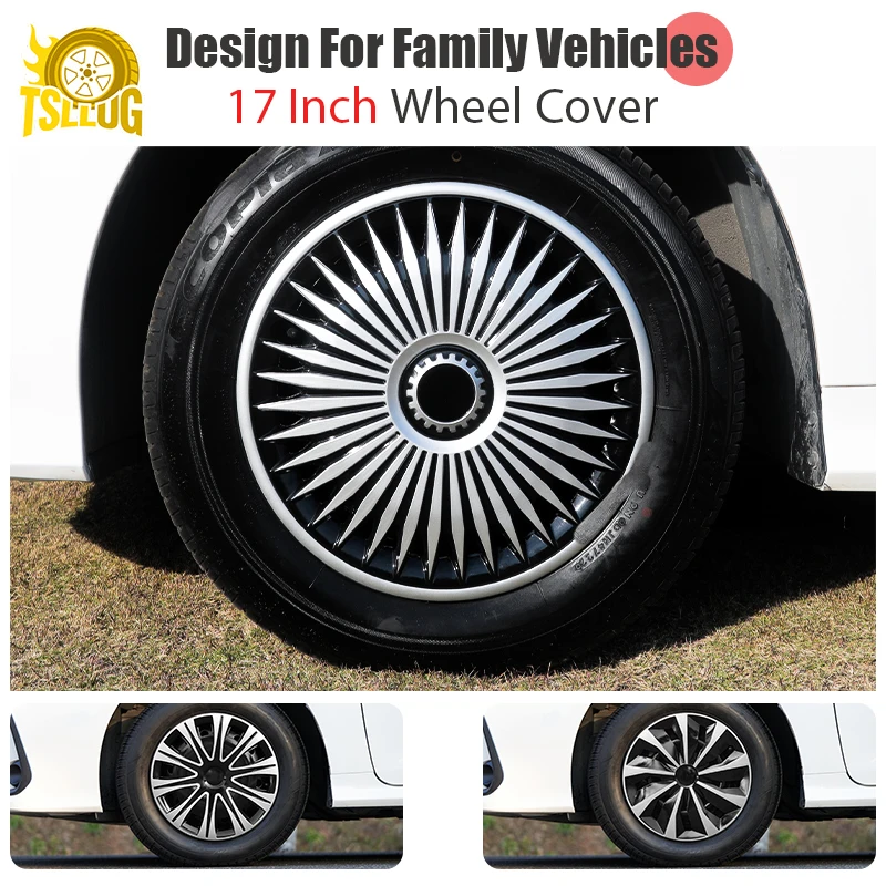 4PCS R17 Car Wheel Cover Hubcap Universal Auto Replacement Hub Caps Iron Steel Wheel Rim Cover 17 Inch Car Tire Accessory Hubcap