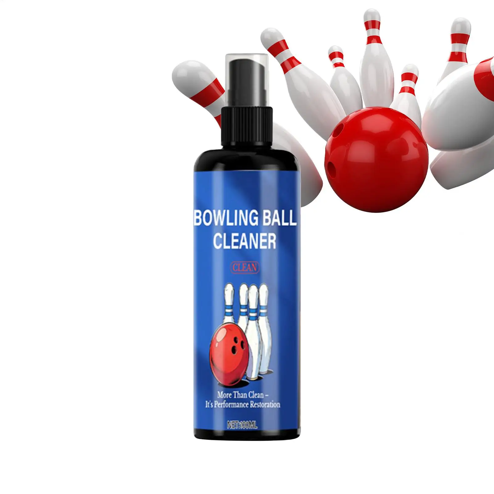 100ml Bowling Ball Cleaner Kit Polishing Spray with Towel Bowling Ball Accessories for Bowlers Ball Maintenance Gym Billiards