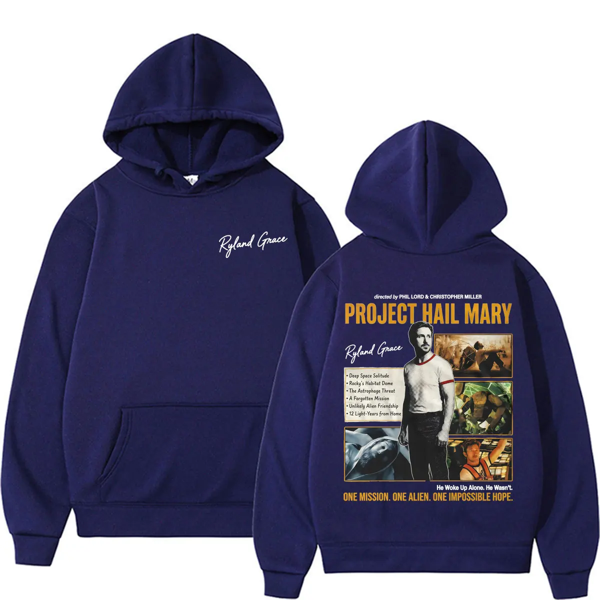 Project Hail Mary 2026 Movie Hoodies Funny Ryland Grace Meme Sweatshirts Men's Clothing Fashion Classic Vintage Hoodie Pullovers