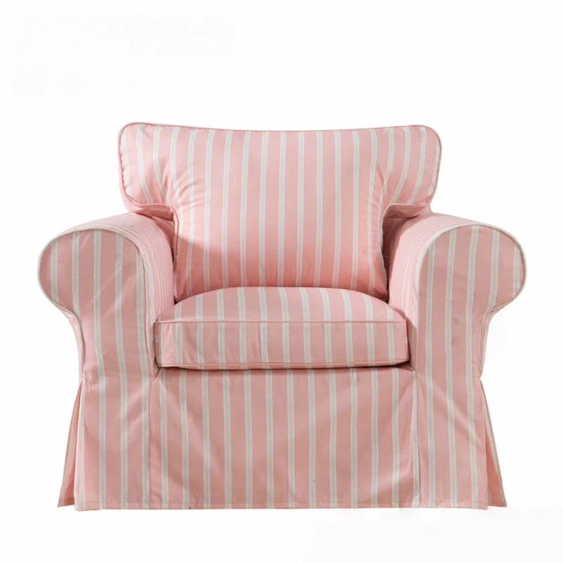 Striped sofa fully dismantled and washed bedroom small apartment double small sofa