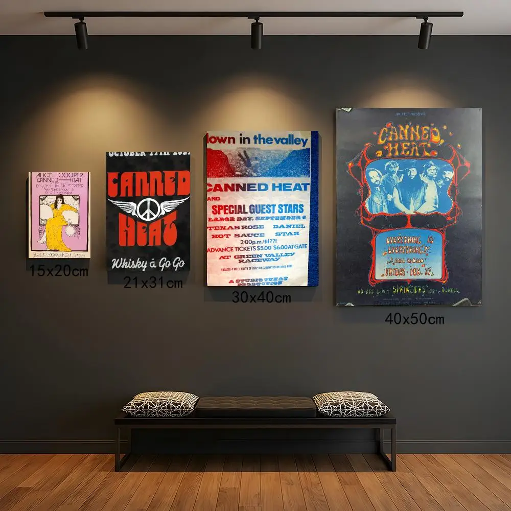 band C-Canned Heat-T Poster Peel and Stick Wall Art for Cafe Office Bar and Home Decoration