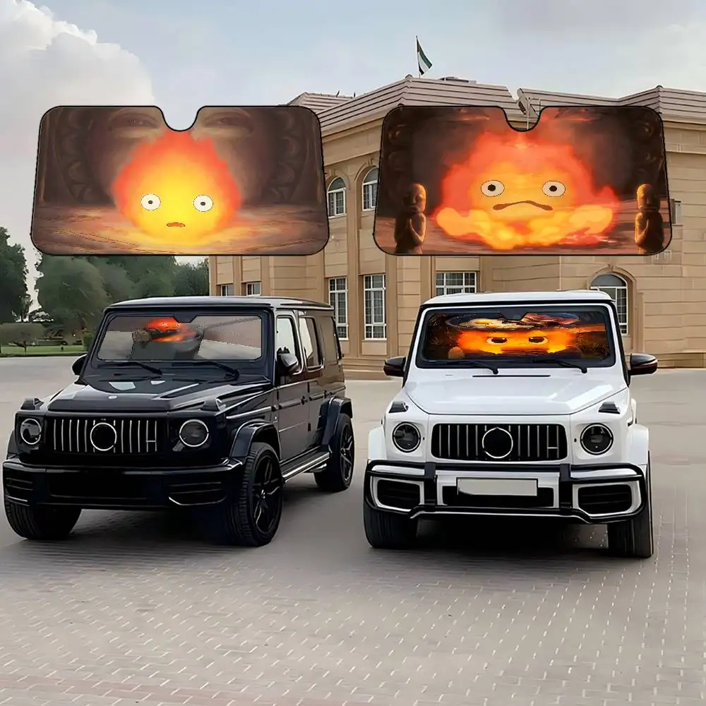 

Автомобильный солнцезащитный козырек Fire Demon C-Calcifer, солнцезащитный козырек на переднее окно для большинства седанов, внедорожник, блоки, максимальные ультрафиолетовые лучи, сохраняют ваш автомобиль, крутой