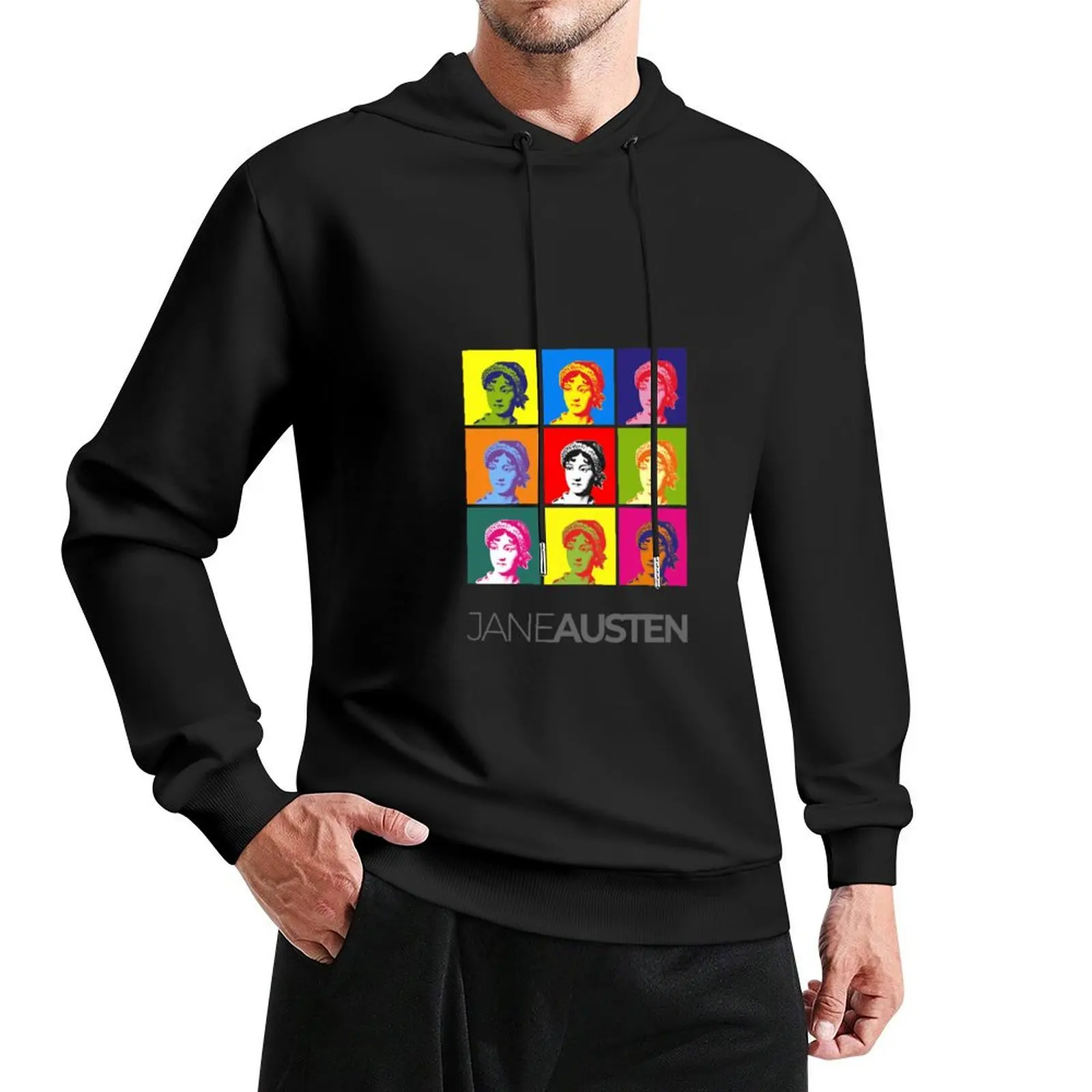 Jane Austen pop-art portrait poster Pullover Hoodie clothes for men men clothes autumn clothes new in hoodies & sweatshirts