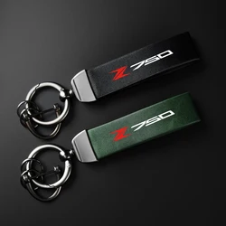 For Kawasaki Z750 Z 750 High-Grade leather Motorcycle Keychain Holder Keyring Accessories