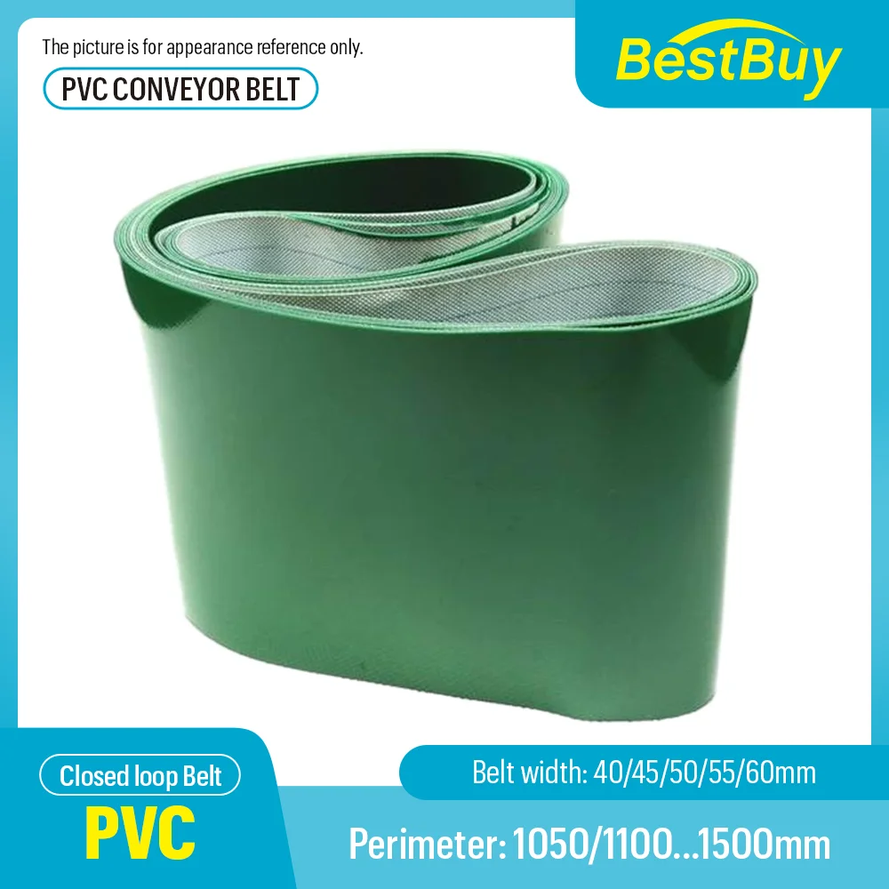 PVC Industrial Transmission Conveyor Belt Custom Sizes Available Perimeter 1050mm-1500mm Belt Width 40mm-60mm