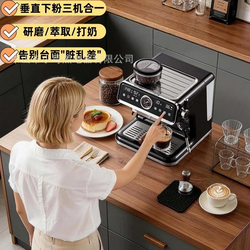 Small Semi‑Automatic Espresso Coffee Machine Smart Touch Control Cold Brew All‑in‑One Home Coffee Maker