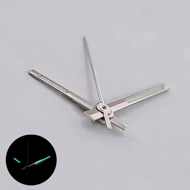 New High Quality Watch Hands Polished With BlueGreen Japan Lumines For NH35 NH36 4R 7S Movement Skx007 Assembly Module Part Mods