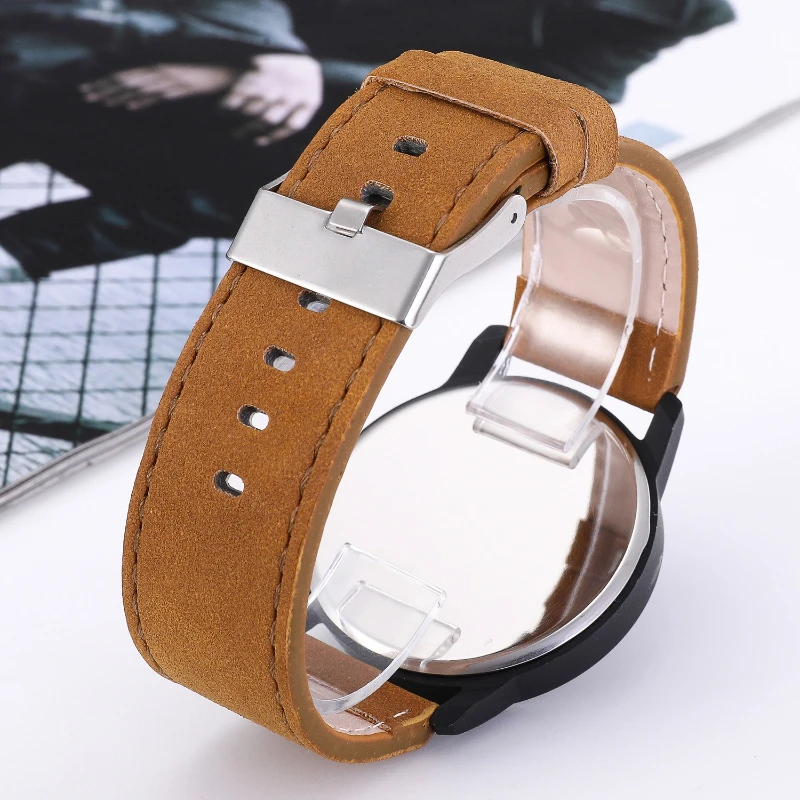 Fashion Men Watches Simple Analog Men's Quartz Wristwatch Casual Leather Sports Man Watch Clock Reloj Hombre