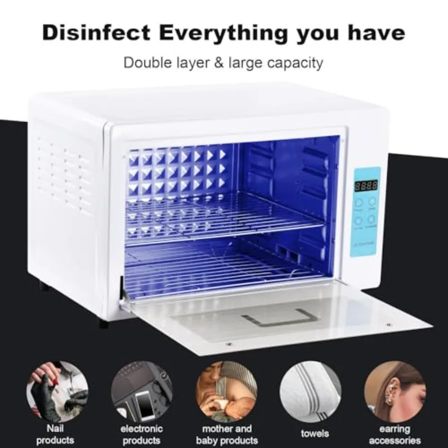 Scatola per la pulizia delle unghie Scatola per la pulizia dell'attrezzatura del salone da 48 litri Armadietto per la pulizia multifunzionale Forniture per barbiere per studio del salone di bellezza spa