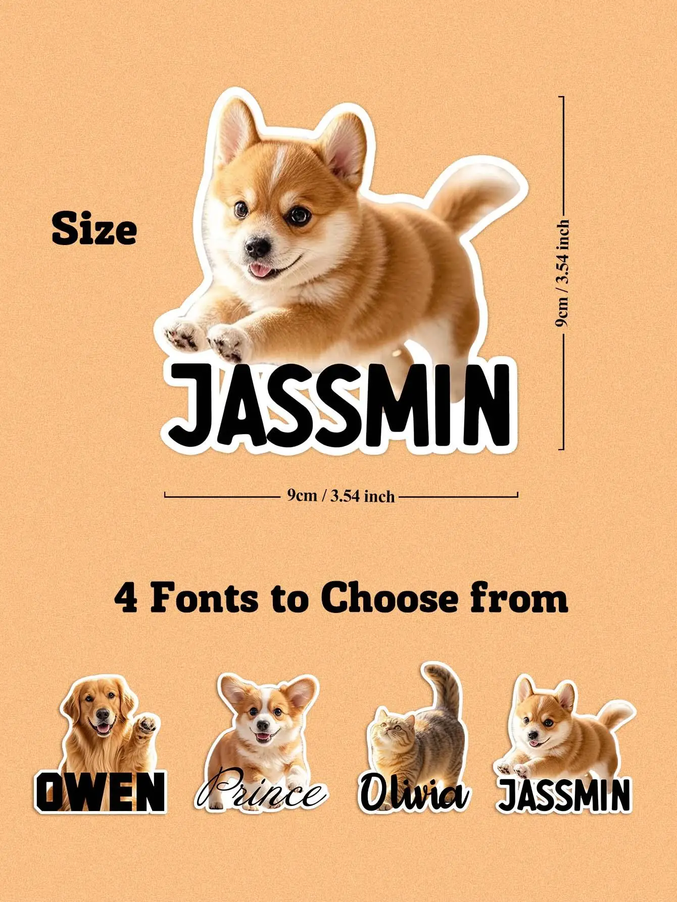 Custom Photo Stickers Personalized Picture Text Decal 10PCS Water Bottle Laptop Mug Vinyl Sticker Gift for Her Him Pet Memorial