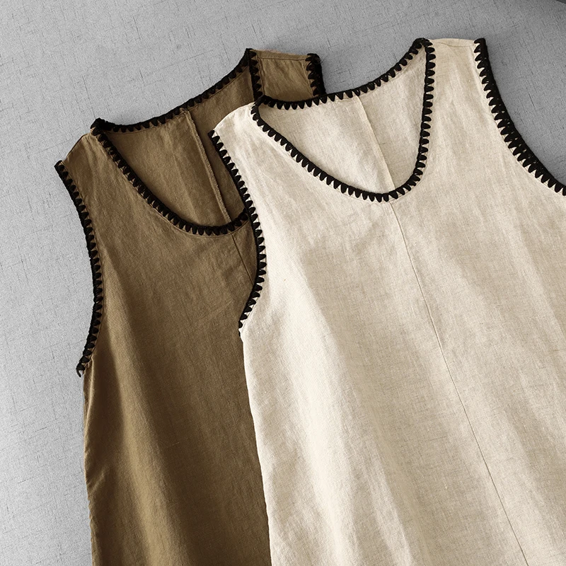 

Новый летний утягивающий универсальный женский свободный льняной жилет большого размера, повседневный миди Dr, модный жилет Dr