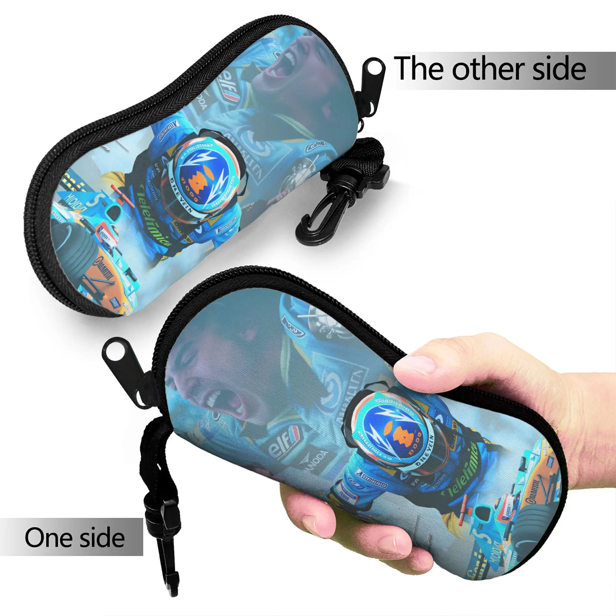 Fernandos Alonsos Glasses Case Men Women  Sunglasses Pouch Trend Zipper Eyewear Storage Daily Eyeglass Protector