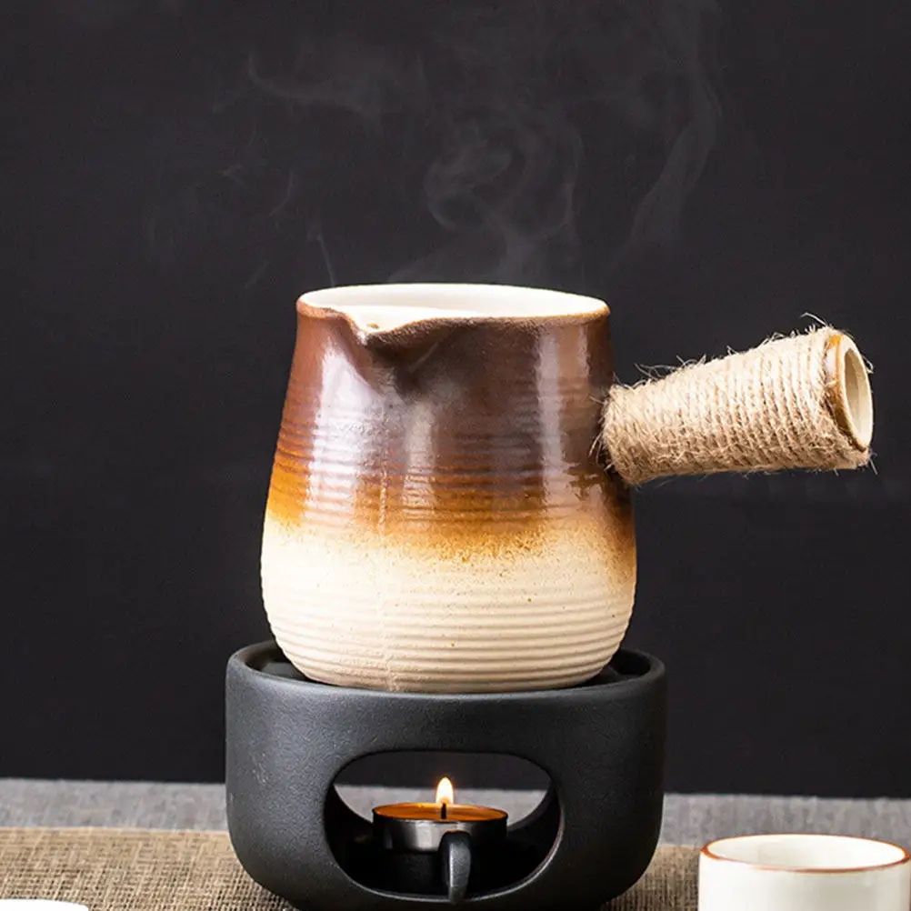 Turkish Coffee Pot Ceramic 700Ml Dry Heat Safe Outdoor Camping Milk Pan Tea Maker Pottery Teapot Coffee Sharing Pot