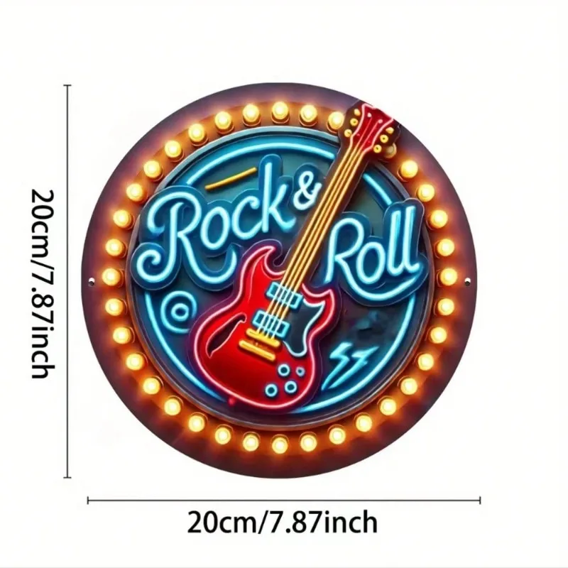 لوحة فنية جدارية معدنية ثنائية الأبعاد لعلامة النيون، ديكور روك أند رول للحانات والنوادي الموسيقية، أضواء نيون LED لمحلات القهوة